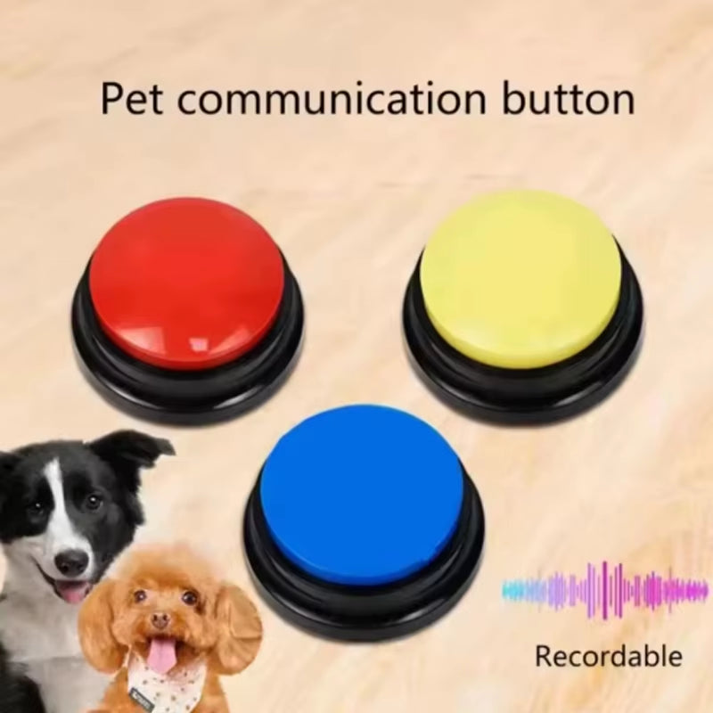 Voice Recording Communication Buttons for Pet Training - 30 Second Playback - Ideal Gift for Interactive Learning