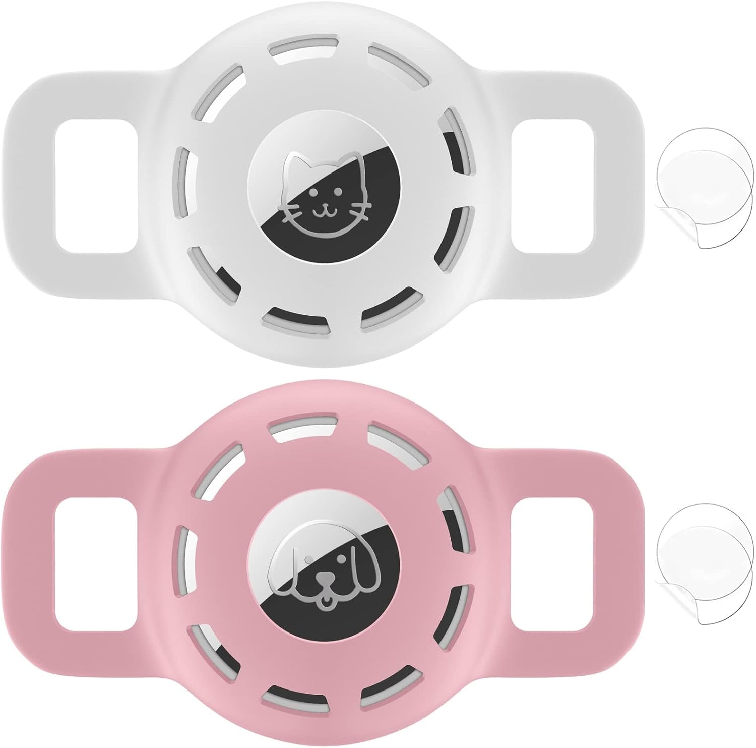 AirTag Cat Collar Holder - 2 Pack Protective Holders for Apple AirTag Compatible with Cat and Small Dog Collars up to 1/2 Inch